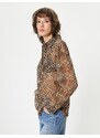 Koton Leopard Patterned Shirt Long Sleeve Buttoned