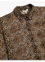 Koton Leopard Patterned Shirt Long Sleeve Buttoned