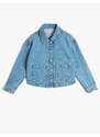 Koton Denim Jacket Pocket Detail Cotton Long Sleeve