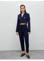 Koton Buttoned Crop Blazer Jacket Double Breasted