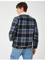 Koton Jacket with Pockets Collar Detailed Check