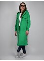 Bavlněný zelený mikinový kabátek Megi collection s kapucí a kapsami