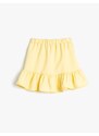 Koton Modal Fabric Mini Skirt With Frill Elastic Waist