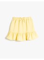 Koton Modal Fabric Mini Skirt With Frill Elastic Waist