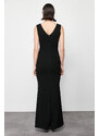 Trendyol Black Long Stylish Evening Dress