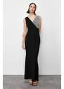 Trendyol Black Long Stylish Evening Dress