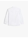 Koton Basic Shirt Classic Collar Long Sleeve Pocket Detailed Cotton