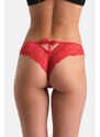 Dagi Red Back Low-cut Lace Brazilian Panties