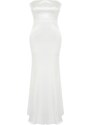 Trendyol Bridal White Fish Knitted Long Wedding/Wedding Evening Dress