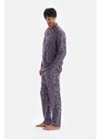 Dagi Navy Blue Plaid Pajamas Set