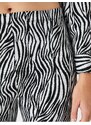 Koton Zebra vzorované kalhoty Flare