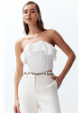 Trendyol Bridal White Bodice Detailed Woven Bustier