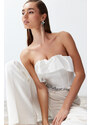 Trendyol Bridal White Bodice Detailed Woven Bustier