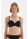 Dagi Black Underwire Strapless Push Up Bra