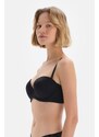 Dagi Black Underwire Strapless Push Up Bra