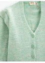 Koton Basic Knitwear Cardigan Soft Textured Long Sleeve V Neck Buttoned