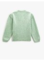 Koton Basic Knitwear Cardigan Soft Textured Long Sleeve V Neck Buttoned