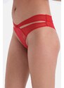 Dagi Red Brazilian Panties with Low-cut Back and String Detail