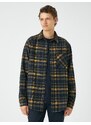 Koton Lumberjack Shirt Classic Collar Buttons Pocket Detailed Long Sleeve