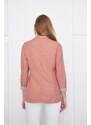 armonika Women's Tile Inner Sleeve Striped Single Button Jacket