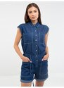 Big Star Woman's Overall Trousers 115618 Denim-465