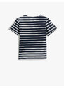 Koton Striped Short Sleeve T-Shirt Crew Neck Cotton