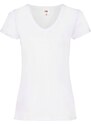 White v-neck Women's T-shirt Valueweight Fruit of the Loom