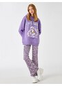 Koton Oversize Anime Sweatshirt Hooded Inner Fleece