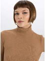 DEFACTO Slim Fit Turtleneck Ribana Pullover