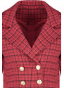 Trendyol Red Premium Regular Woven Plaid Blazer Jacket