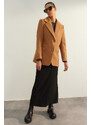 Trendyol Camel Limited Edition Regular Lined Woven Blazer Jacket