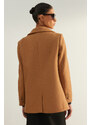 Trendyol Camel Limited Edition Regular Lined Woven Blazer Jacket