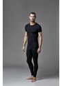 Dagi Men's Black Crew Neck Short Sleeve Top Thermal Underwear