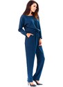 Infinite You Woman's Jumpsuit M142 Navy Blue