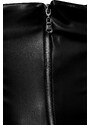 Trendyol Black Crop Faux Leather Bustier
