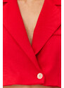 Trendyol Red Crop Woven Lined Jacket