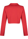 Trendyol Red Crop Woven Lined Jacket