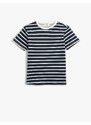 Koton Striped Short Sleeve T-Shirt Crew Neck Cotton