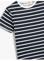 Koton Striped Short Sleeve T-Shirt Crew Neck Cotton