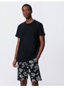 Koton Lace Waist Shorts Skull Printed Pocket Detailed Slim Cut