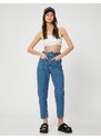 Koton Elastic Waist Jeans High Waist - Baggy Jeans