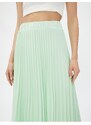 Koton Midi Skirt with Pleated Chiffon Elastic Waist.