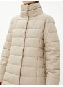 Koton Puffer Coat High Neck Snaps Relax Fit