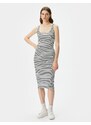 Koton Strapless U Neck Midi Dress