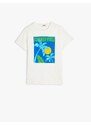 Koton T-Shirt Palm Printed Short Sleeve Crew Neck Cotton