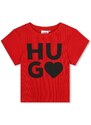 Dětské tričko HUGO červená barva