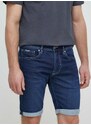 Džínové šortky Pepe Jeans SLIM GYMDIGO SHORT pánské, tmavomodrá barva, PM801075DP4