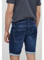 Džínové šortky Pepe Jeans SLIM GYMDIGO SHORT pánské, tmavomodrá barva, PM801075DP4