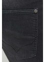 Džínové šortky Pepe Jeans SLIM GYMDIGO SHORT pánské, černá barva, PM801075XG7