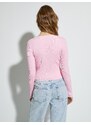 Koton Crop Cardigan Knitwear Ribbed Long Sleeve